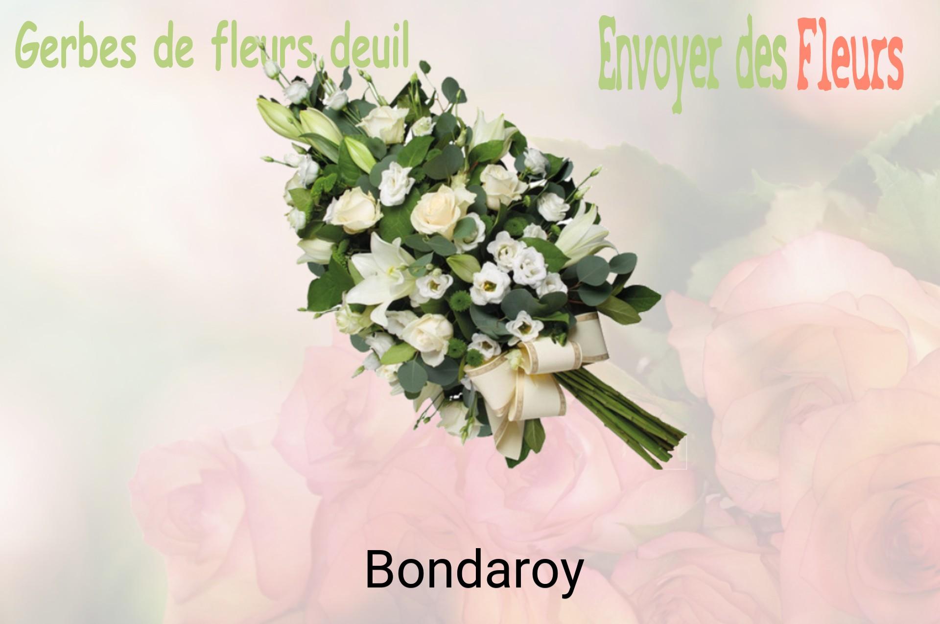 Gerbe de fleurs de deuil livrée à Bondaroy